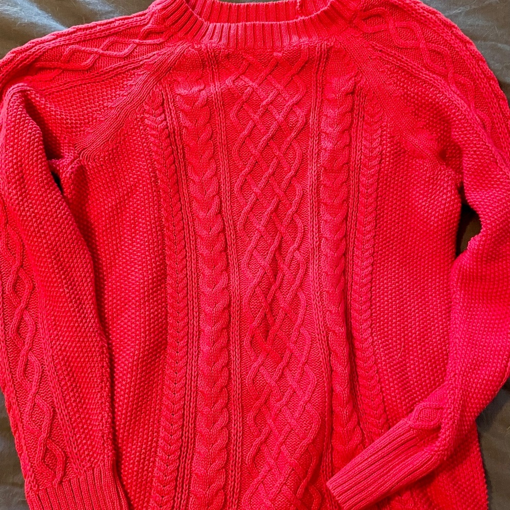 Red Gap cable knit sweater